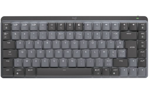 Clavier sans fil Logitech MX Mini Mechanical - Gris, Gris anthracite