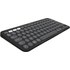 Clavier sans fil Logitech Pebble Keys 2 K380s - Gris anthracite