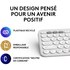 Clavier sans fil Logitech Pebble Keys 2 K380s - Blanc