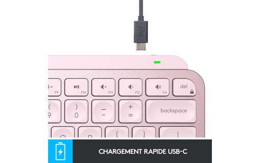 Clavier sans fil Logitech MX Keys Mini - Rose