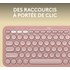 Clavier sans fil Logitech Pebble Keys 2 K380s - Rose