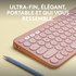 Clavier sans fil Logitech Pebble Keys 2 K380s - Rose