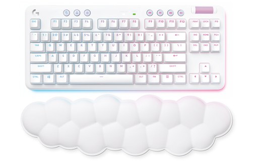Clavier Gaming sans fil Logitech G715 - Tactile - Blanc avec repose-poignets