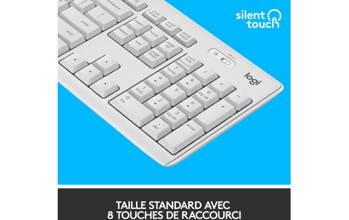 Clavier + Souris sans fil Logitech MK295 - Blanc