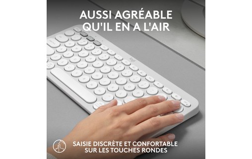 Clavier sans fil Logitech Pebble Keys 2 K380s - Blanc