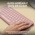 Clavier sans fil Logitech Pebble Keys 2 K380s - Rose