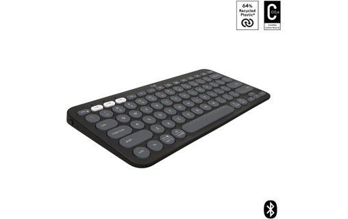 Clavier sans fil Logitech Pebble Keys 2 K380s - Gris anthracite