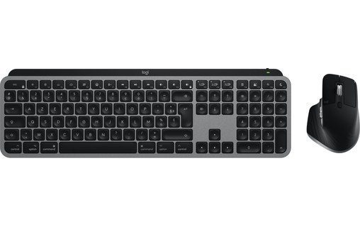 Clavier + Souris sans fil pour Mac Logitech MX Keys S - Noir, Aluminium