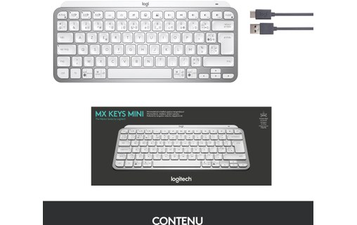 Clavier sans fil Logitech MX Keys Mini - Gris
