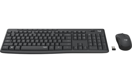 Clavier + Souris sans fil Logitech MK295 - Gris anthracite