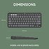 Clavier sans fil Logitech Pebble Keys 2 K380s - Gris anthracite