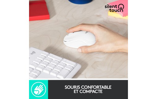 Clavier + Souris sans fil Logitech MK295 - Blanc