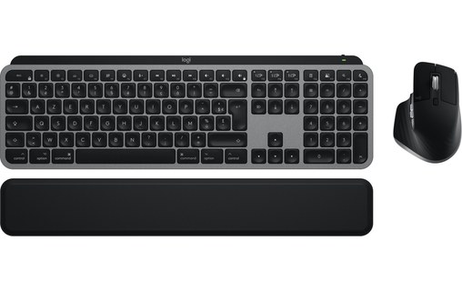Clavier + Souris sans fil pour Mac Logitech MX Keys S - Noir, Aluminium