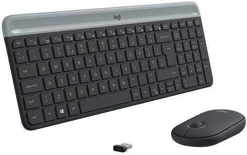 Clavier + Souris sans fil Logitech MK470 - Gris anthracite