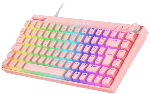 Clavier sans fil Mars Gaming MKCLOUD - Clicky - Rose