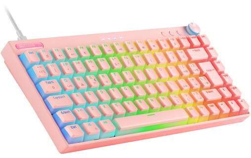 Clavier sans fil Mars Gaming MKCLOUD - Clicky - Rose