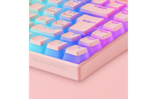 Clavier sans fil Mars Gaming MKCLOUD - Clicky - Rose