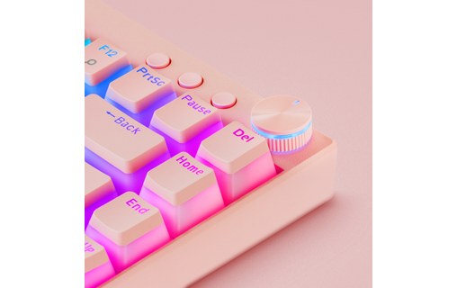 Clavier sans fil Mars Gaming MKCLOUD - Clicky - Rose