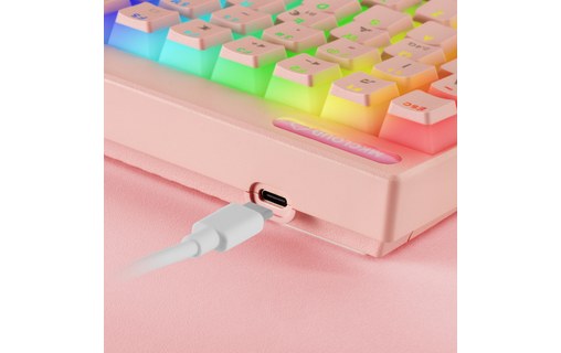 Clavier sans fil Mars Gaming MKCLOUD - Clicky - Rose