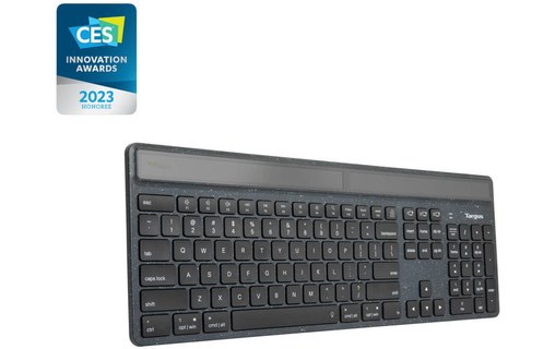 Clavier sans fil Targus AKB868FR - EcoSmart à énergie durable - Noir