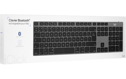 Clavier sans fil pour Mac T'nB iClick - Noir, Aluminium