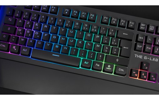 Clavier Gaming The G-Lab Keyz Palladium - Noir avec repose-poignets