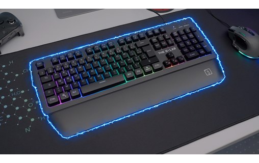 Clavier Gaming The G-Lab Keyz Palladium - Noir avec repose-poignets