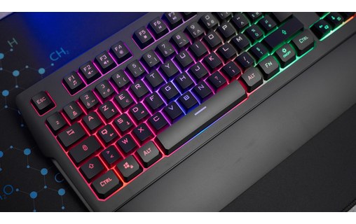 Clavier Gaming The G-Lab Keyz Palladium - Noir avec repose-poignets
