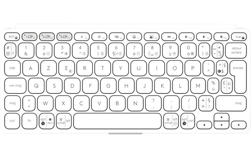 Logitech Keys-To-Go 2 clavier Universel Bluetooth AZERTY Français Blanc