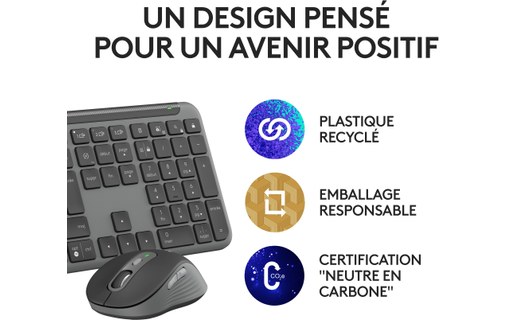 Clavier + Souris sans fil Logitech MK950 Signature Slim for Business