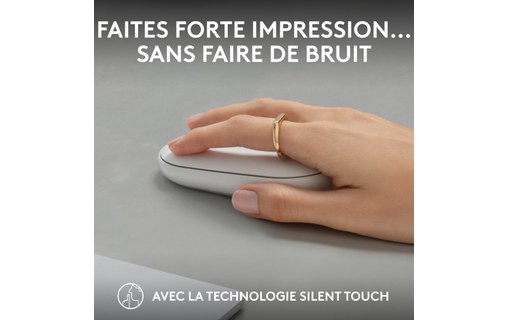 Souris sans fil Logitech Pebble 2 M350s - Blanche