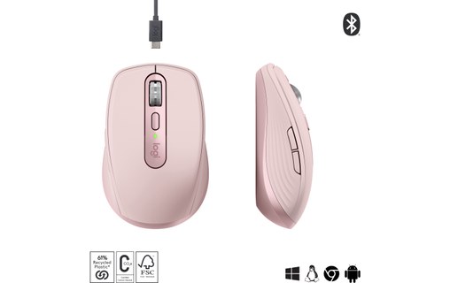 Souris sans fil Logitech MX Anywhere 3S - Rose