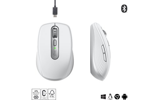 Souris sans fil Logitech MX Anywhere 3S - Blanche
