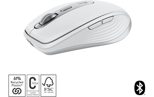 Souris sans fil Logitech MX Anywhere 3S - Blanche