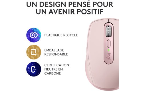 Souris sans fil Logitech MX Anywhere 3S - Rose