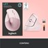 Souris sans fil Logitech Lift - Rose - Ergonomique, Verticale