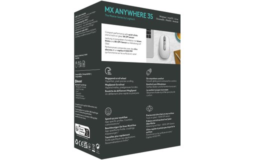 Souris sans fil Logitech MX Anywhere 3S - Blanche