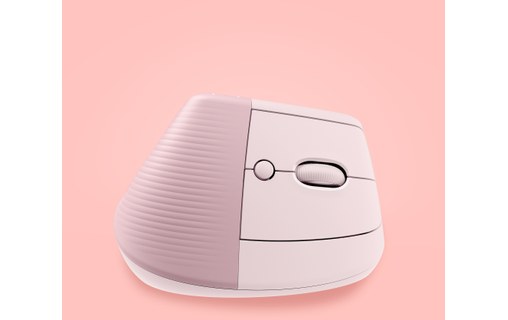 Souris sans fil Logitech Lift - Rose - Ergonomique, Verticale