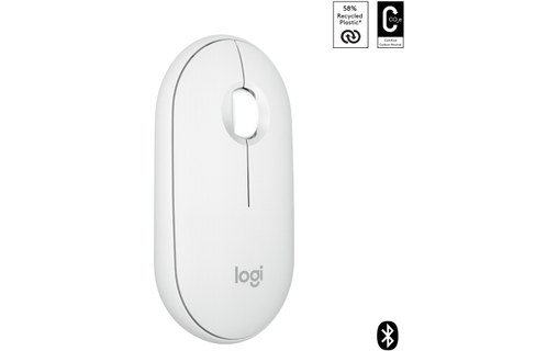 Souris sans fil Logitech Pebble 2 M350s - Blanche
