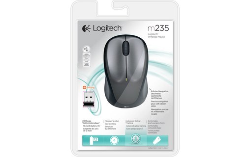 Souris sans fil Logitech M235 - Grise