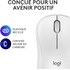 Souris sans fil Logitech M240 Silent - Blanche