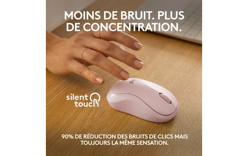 Souris sans fil Logitech M240 Silent - Rose