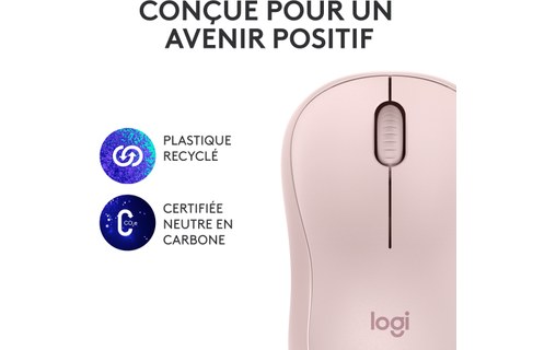 Souris sans fil Logitech M240 Silent - Rose