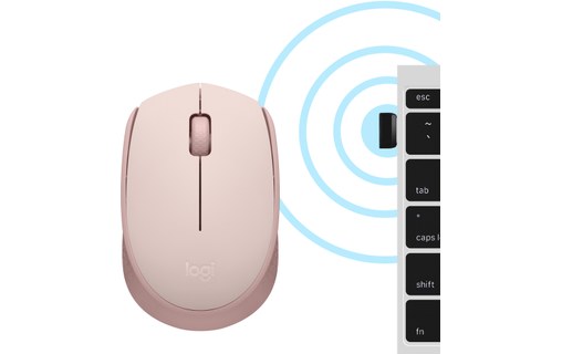 Souris sans fil Logitech M171 - Rose