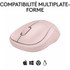 Souris sans fil Logitech M240 Silent - Rose