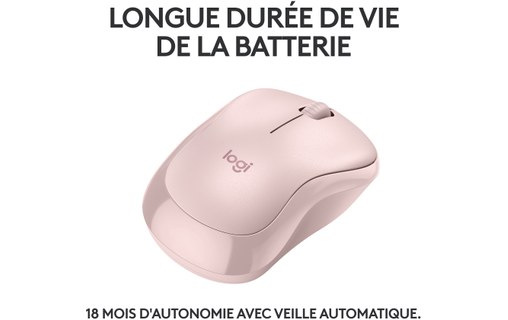 Souris sans fil Logitech M240 Silent - Rose