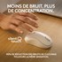 Souris sans fil Logitech M240 Silent - Blanche