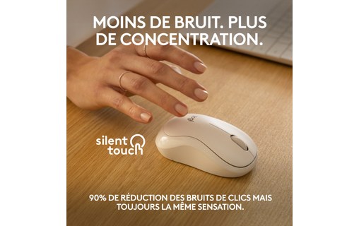 Souris sans fil Logitech M240 Silent - Blanche