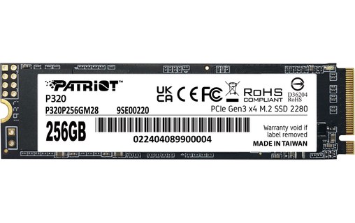 Patriot Memory P320 256 Go - SSD M.2 2280 NVMe PCIe 3.0
