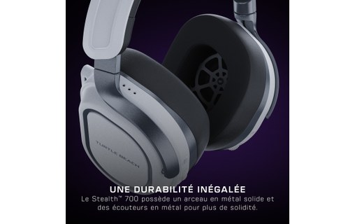 Casque gaming sans fil Turtle Beach Stealth 700 pour PS5 Blanc, Gris - Bluetooth